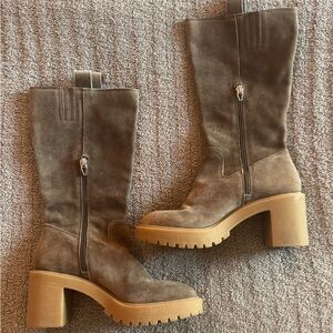 Dolce Vita genuine suede olive boots size 6
